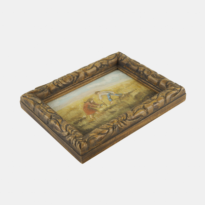 Vintage Painting of Children in Field