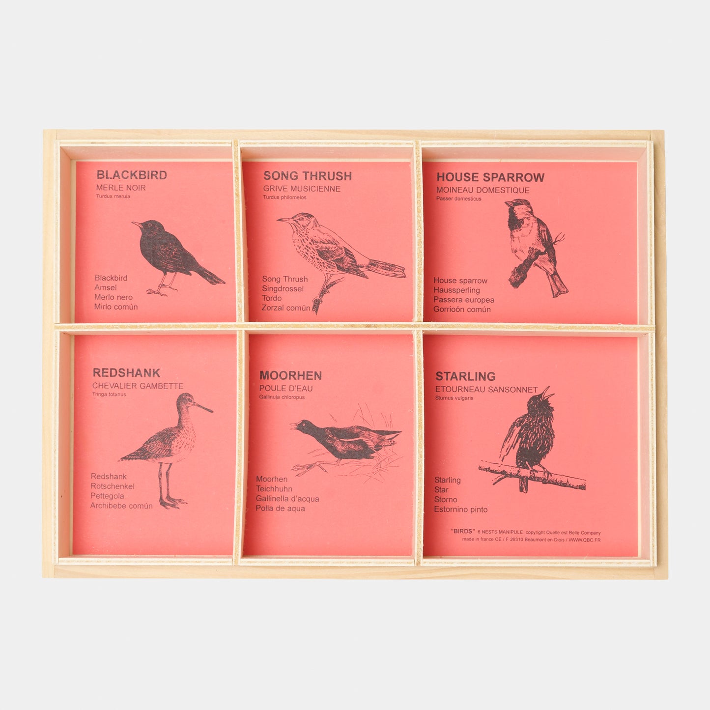 Handmade Wooden Bird Calls - Hand Operated set of 6