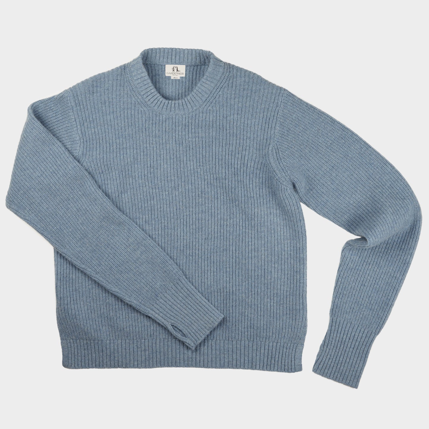 Merino Wool Ridge Knit Sweater with Thumb Holes