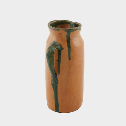 Vintage Redware Pitcher with Engraved "Sangria"