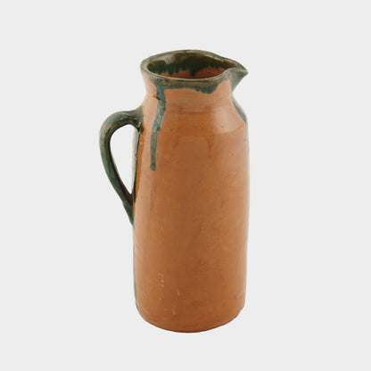 Vintage Redware Pitcher with Engraved "Sangria"