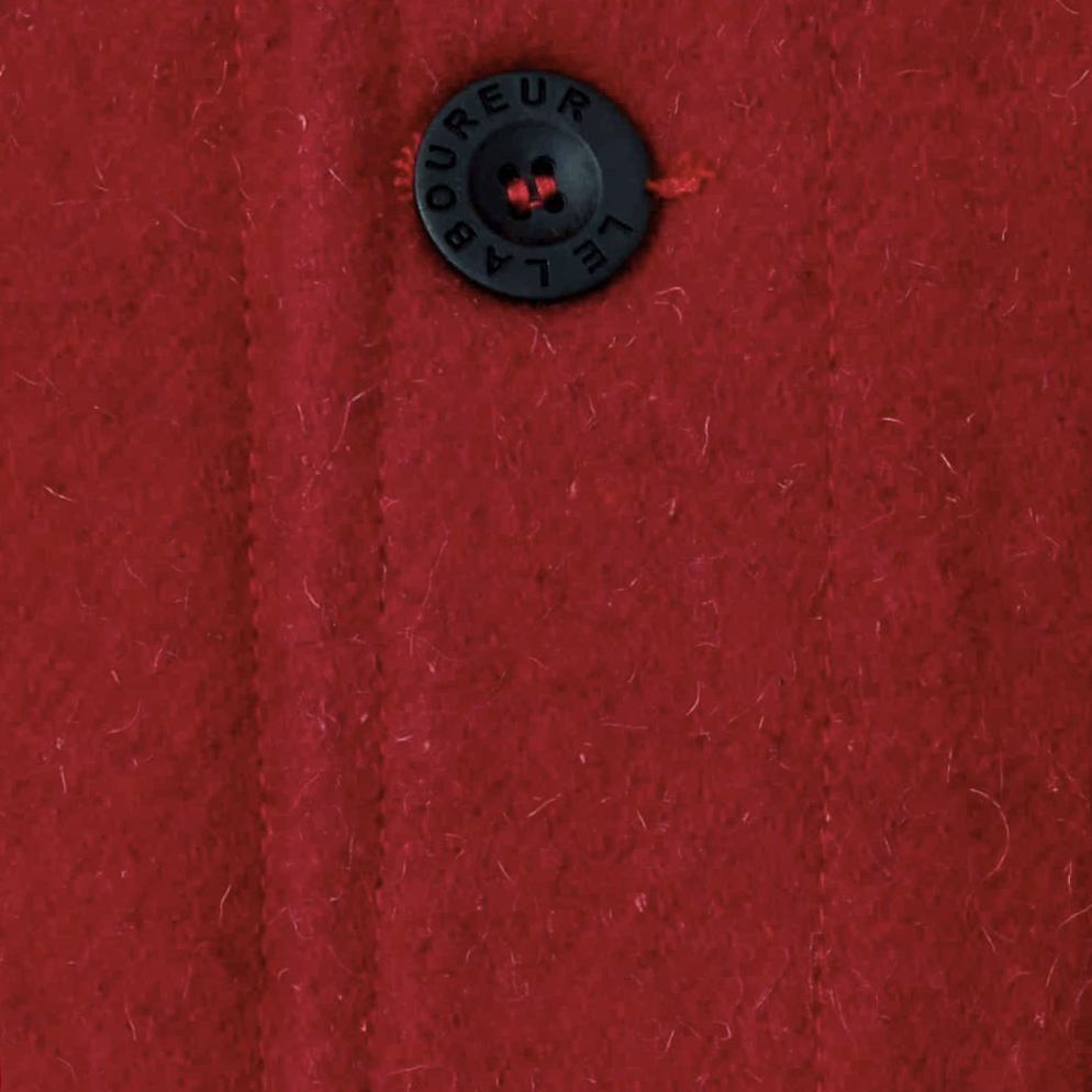 Le Laboureur French Wool Field Coat in Red