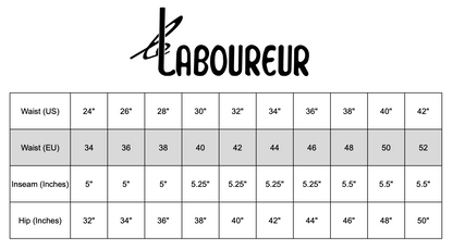 Le Laboureur French Moleskin Work Short in Black
