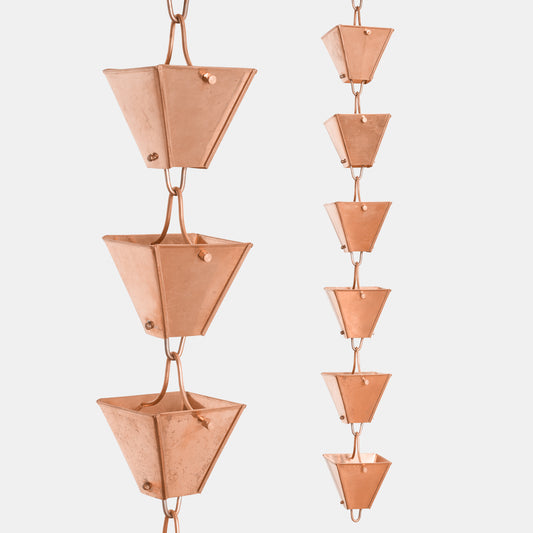 Square Copper Rain Chain