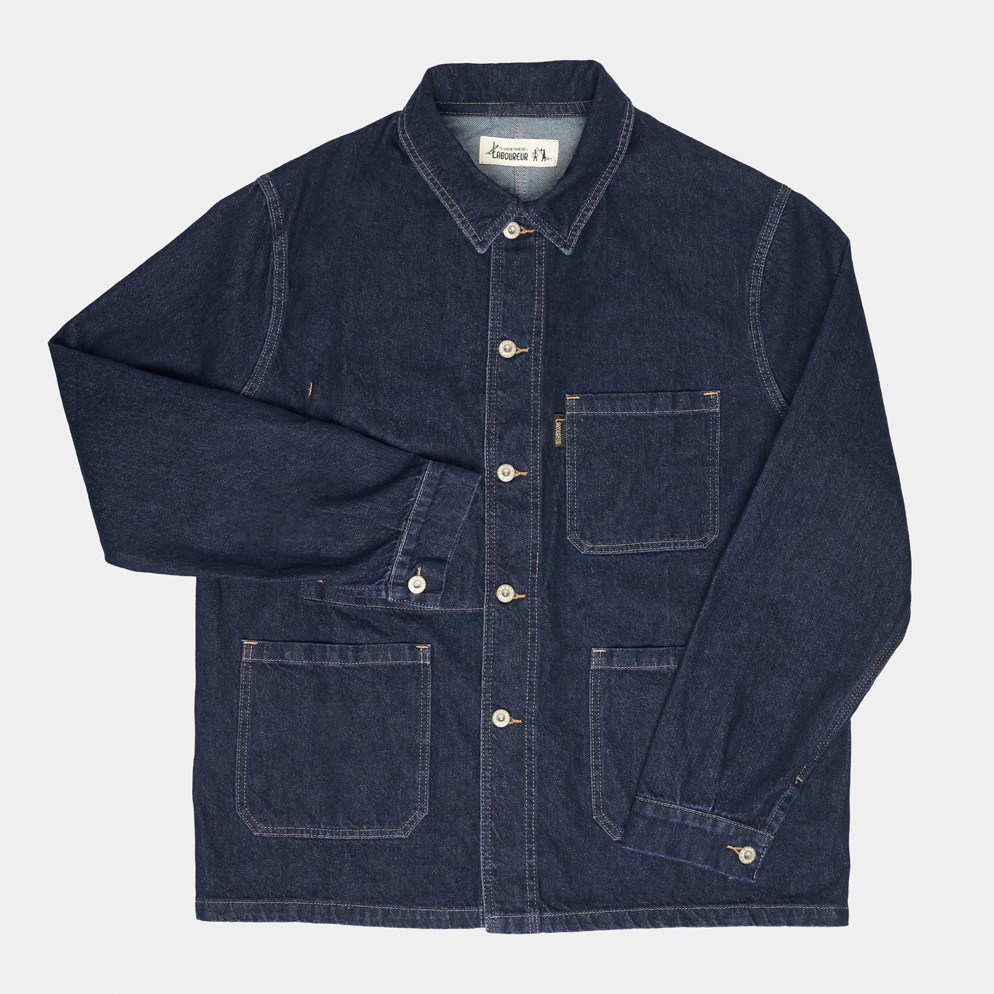 Le Laboureur x Gardenheir Stonewashed Work Jacket in Dark Denim