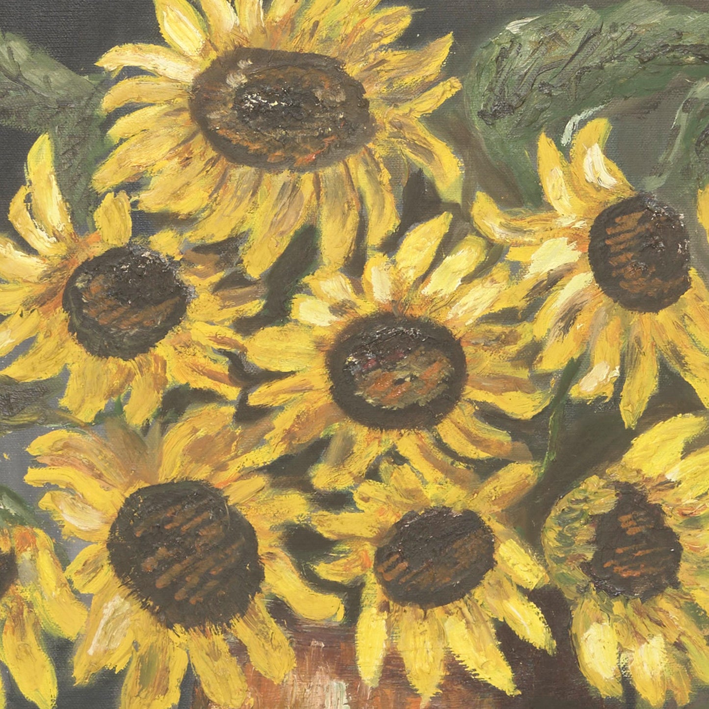 Vintage Painting of Sunflowers