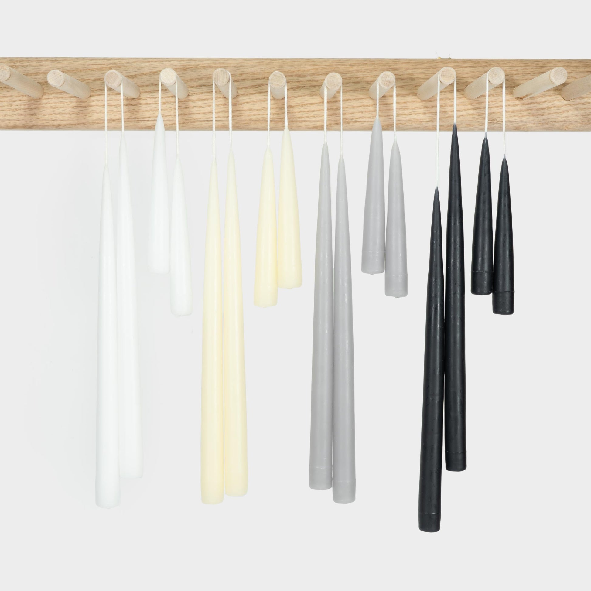 Hand Dipped Taper Candles in Neutral Palette