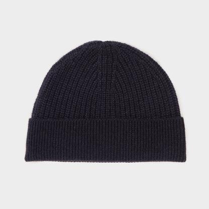 Himalayan Cashmere Fisherman Ribbed Beanie - Orchard Palette