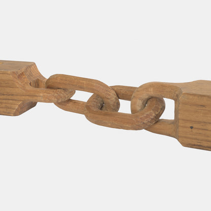 Vintage Folk Carved Ball-in-Cage Chain Sculpture