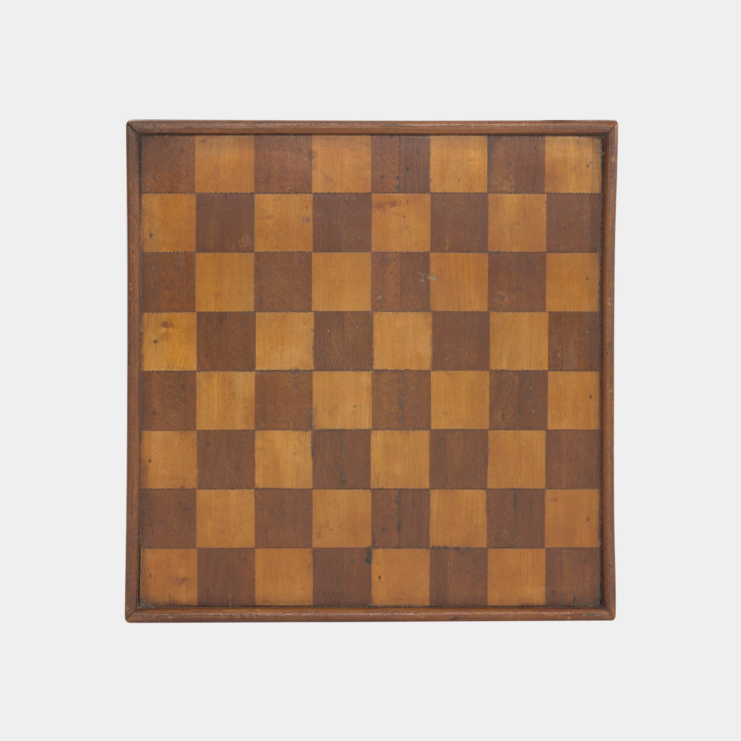 Vintage Inlaid Wood Checkerboard