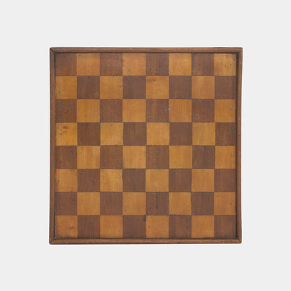 Vintage Inlaid Wood Checkerboard