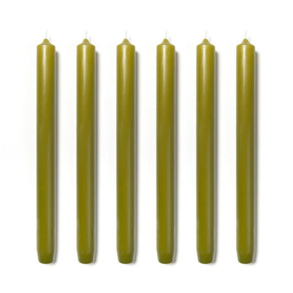 (Waitlist) Set of 6 Trudon 8" Madeleine Taper Candles in Khaki Green