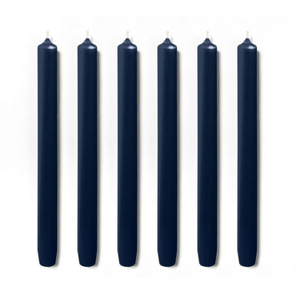 Set of 6 Trudon 8" Madeleine Taper Candles in Navy Blue