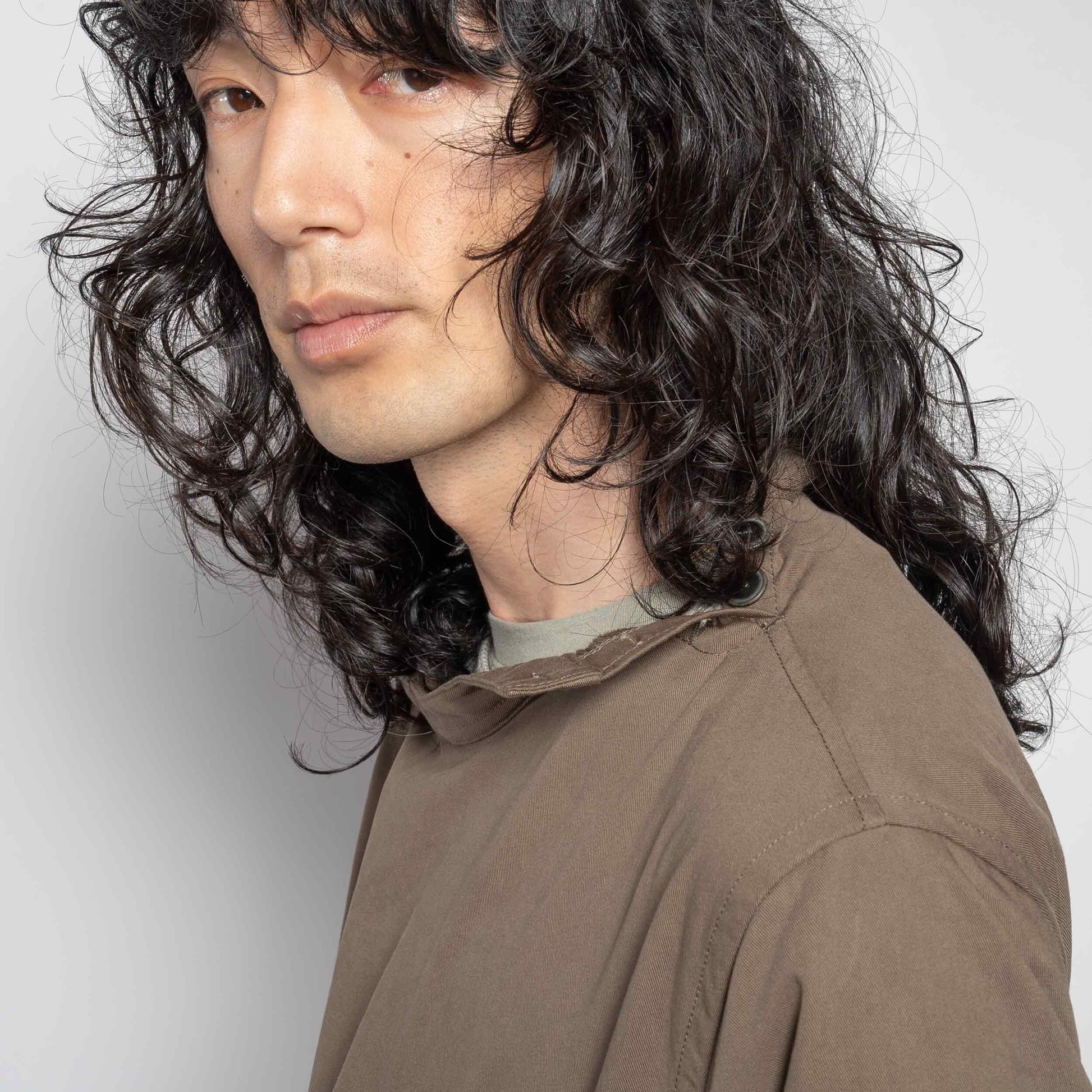 Washed Cotton Drill Gardening Smock in Olive