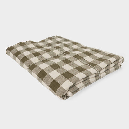 French Linen Tablecloth in Gingham