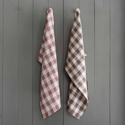 French Linen Kitchen Towel in Gingham
