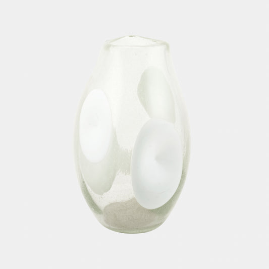Vintage Large Handblown Polka Dotted Vase, Virginia
