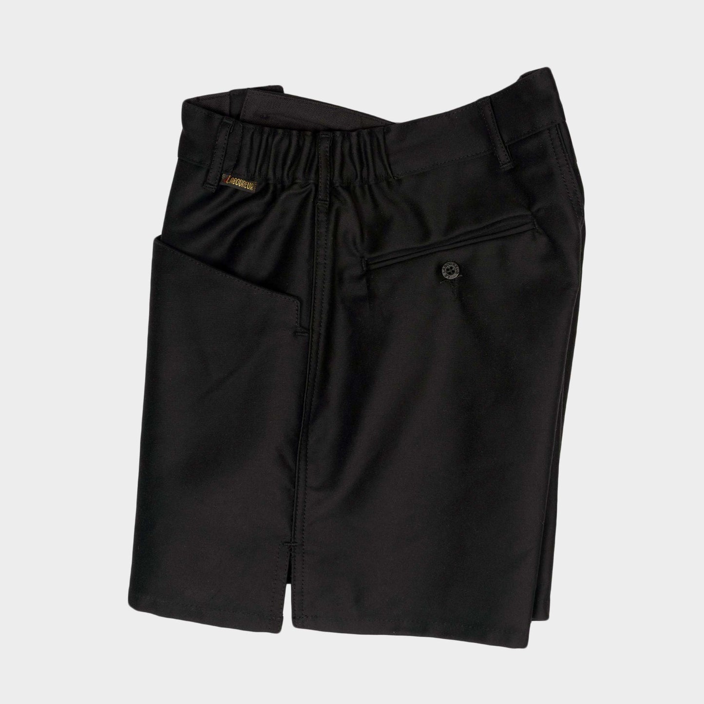 Le Laboureur French Moleskin Work Short in Black