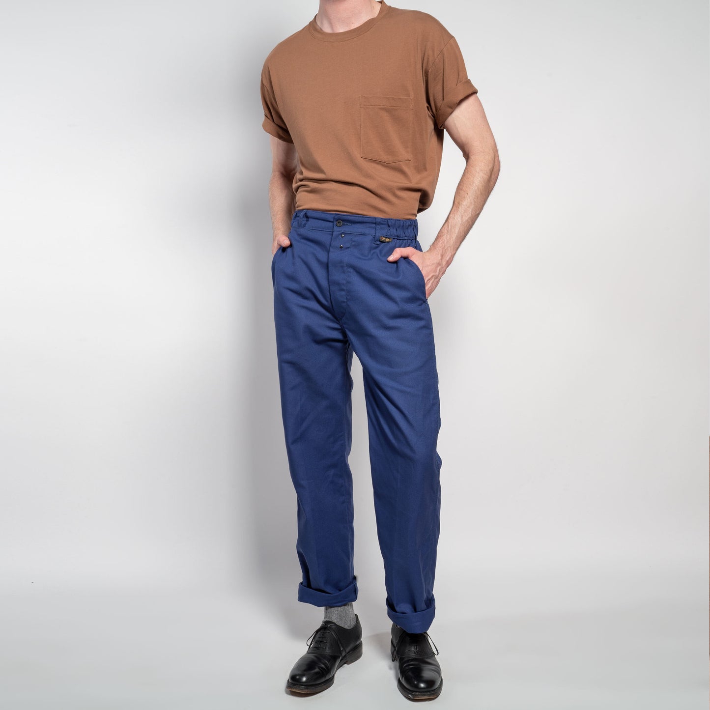 Le Laboureur French Cotton Work Pant in Navy
