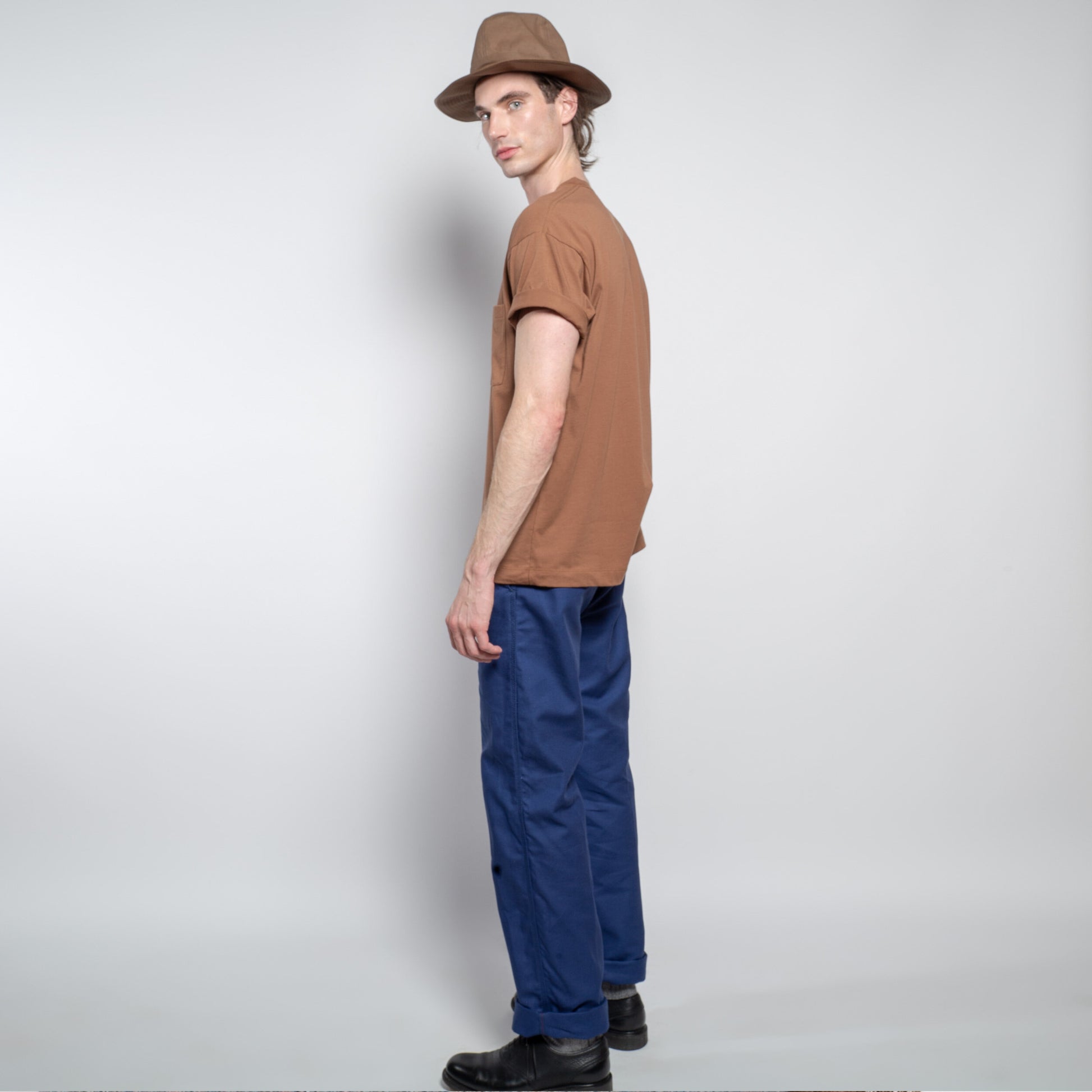 Le Laboureur French Cotton Work Pant in Navy