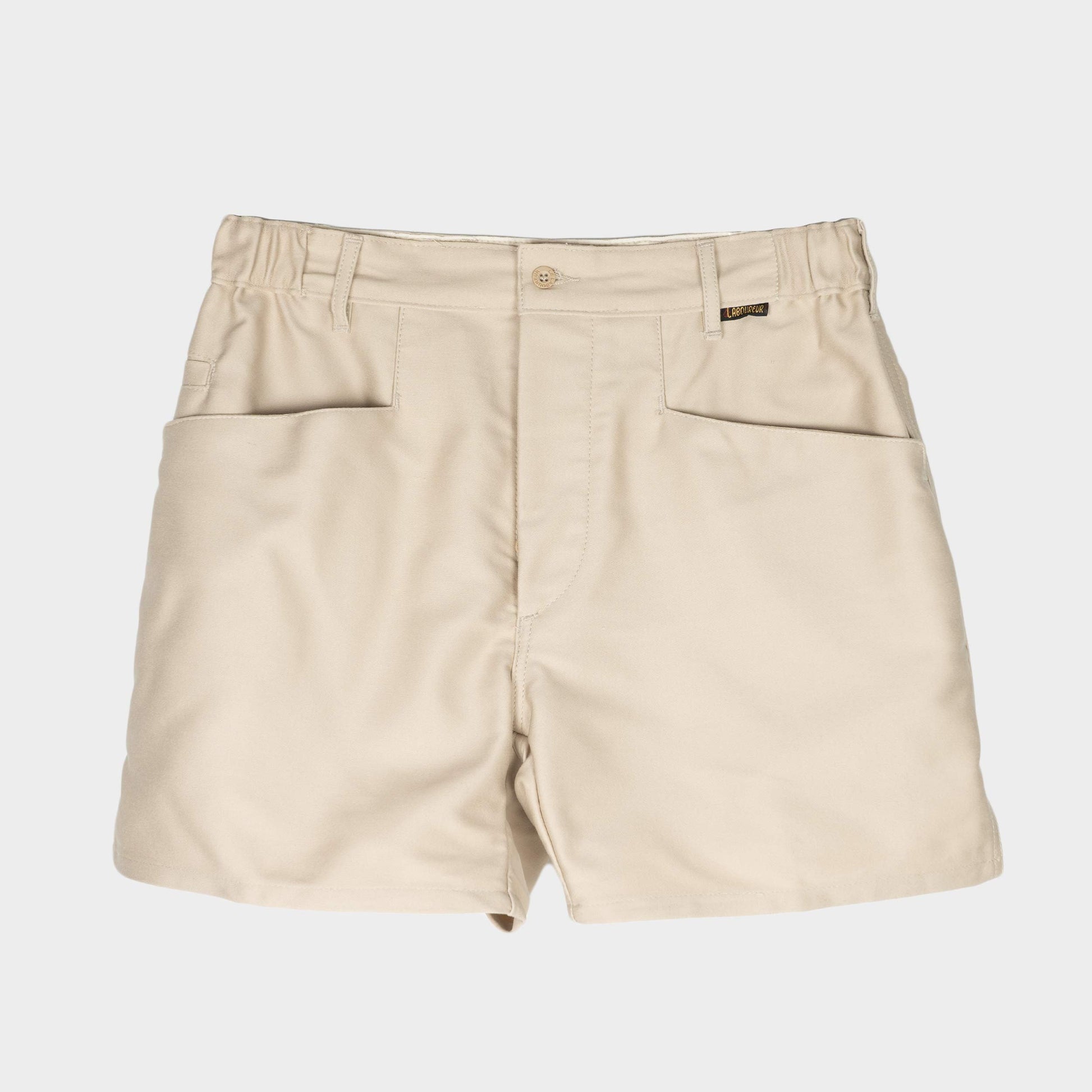 Le Laboureur French Moleskin Work Short in Ecru