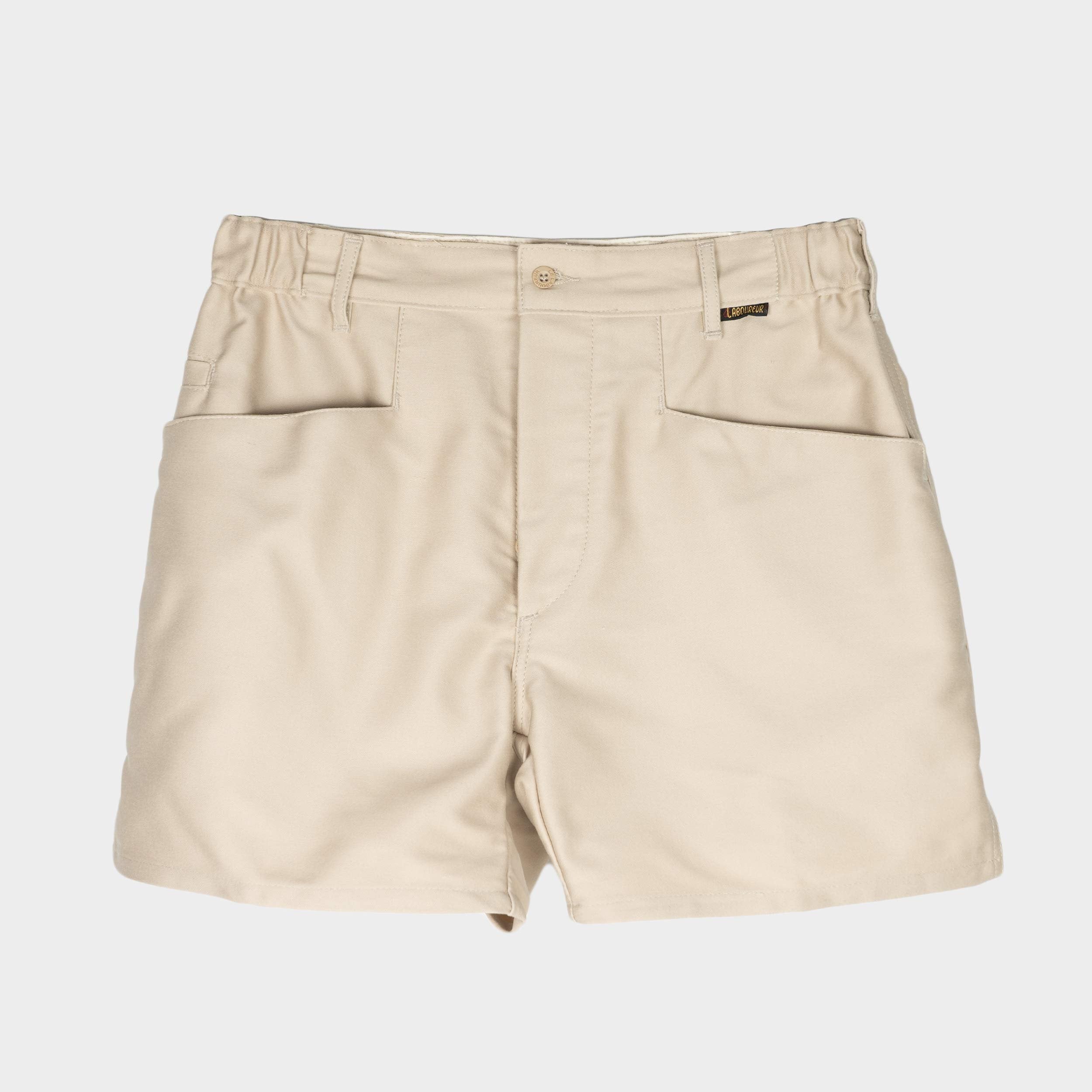 Le Laboureur French Moleskin Work Short in Ecru