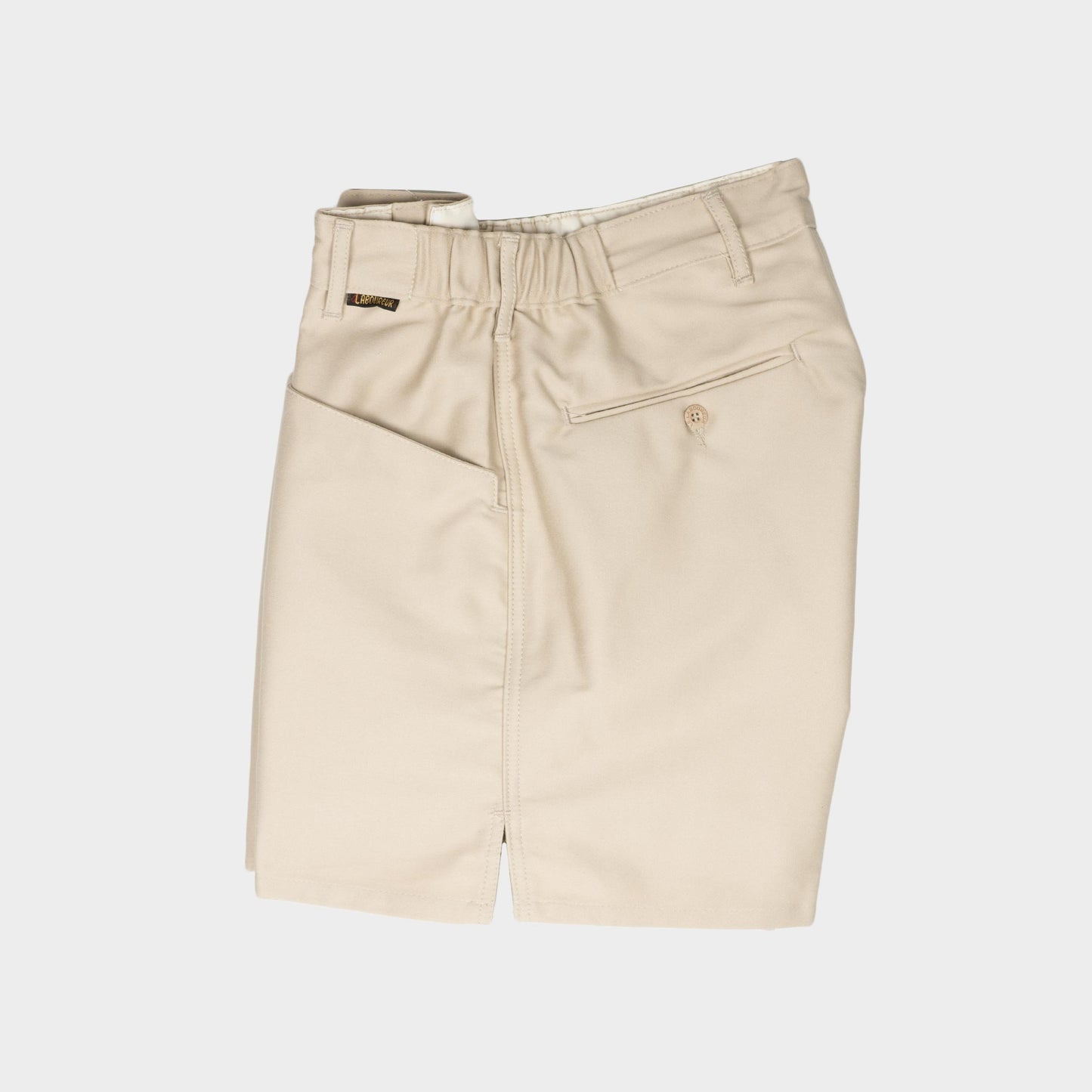 Le Laboureur French Moleskin Work Short in Ecru