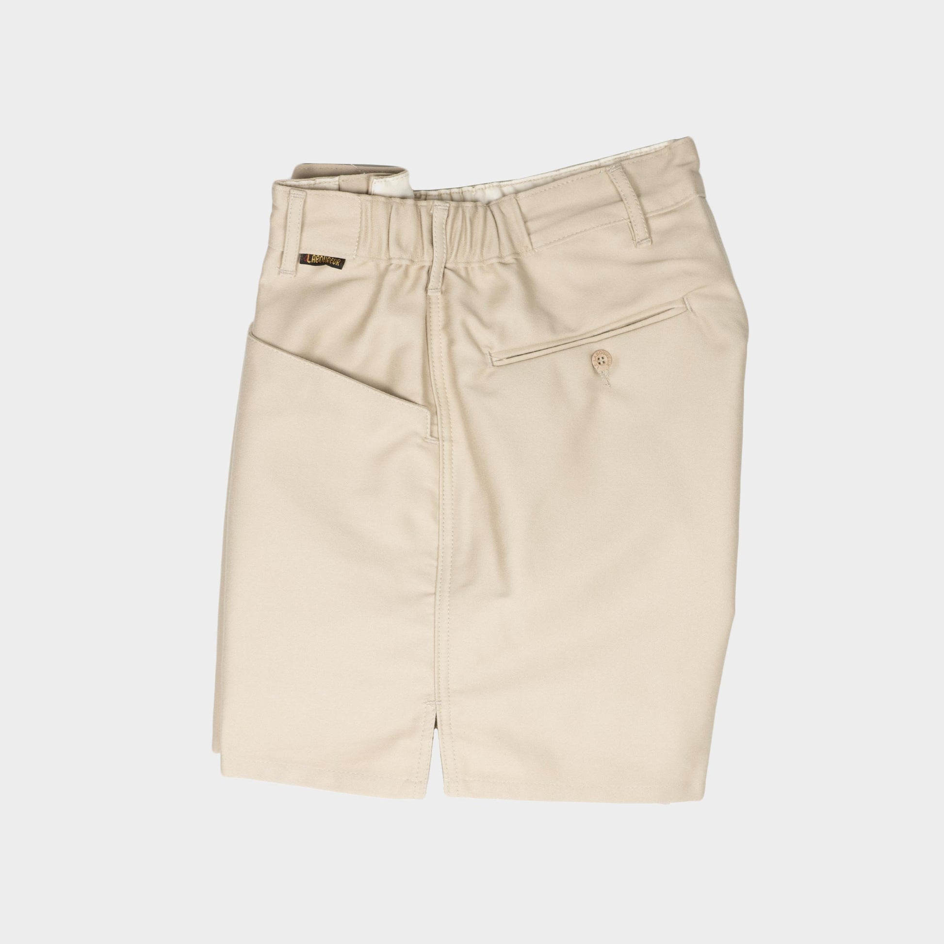 Le Laboureur French Moleskin Work Short in Ecru