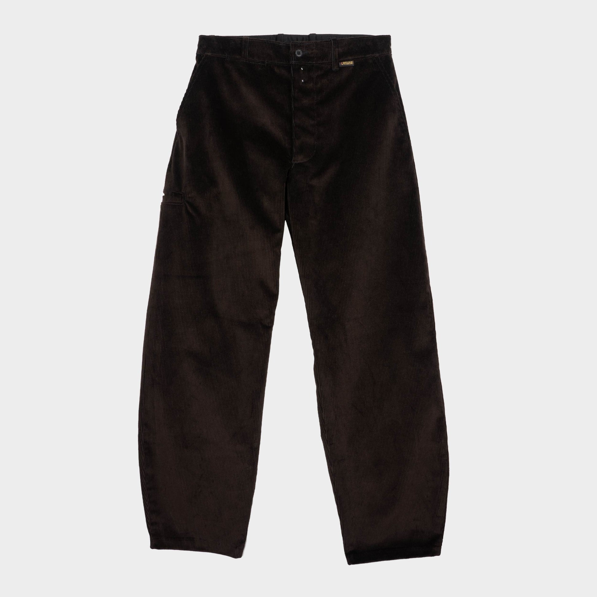 Le Laboureur Corduroy French Farm Pant in Walnut