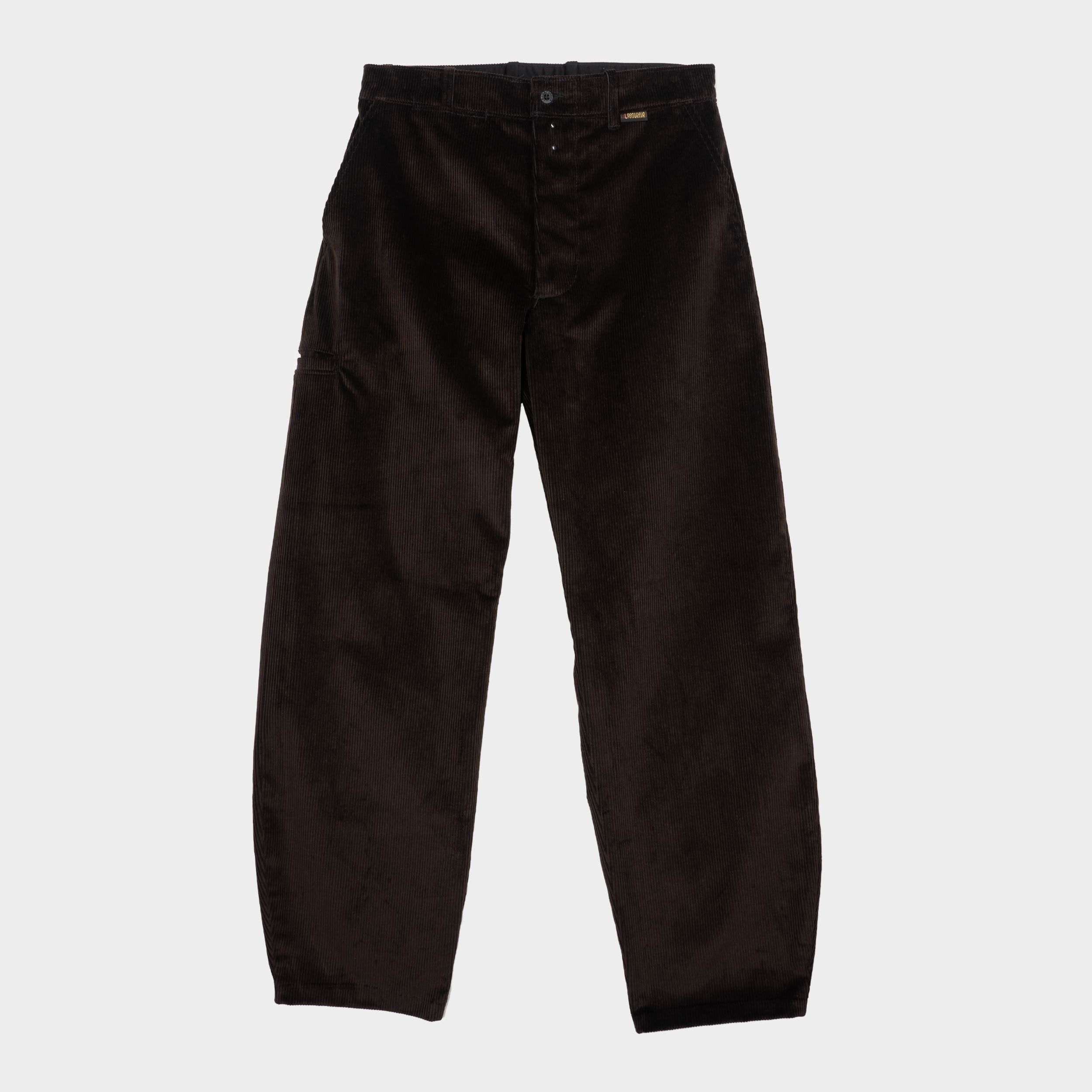 Le Laboureur Corduroy French Farm Pant in Walnut