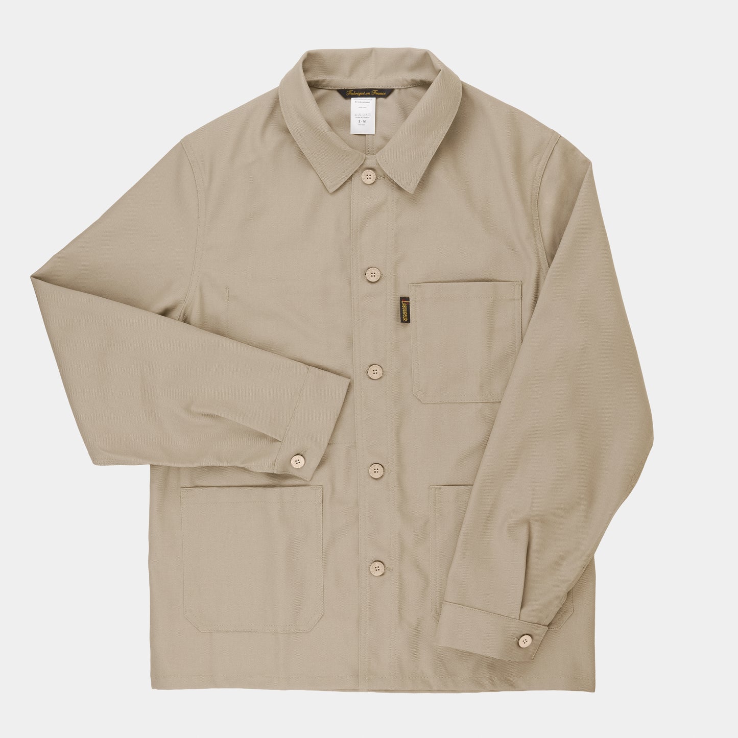 Le Laboureur French Cotton Work Jacket in Beige