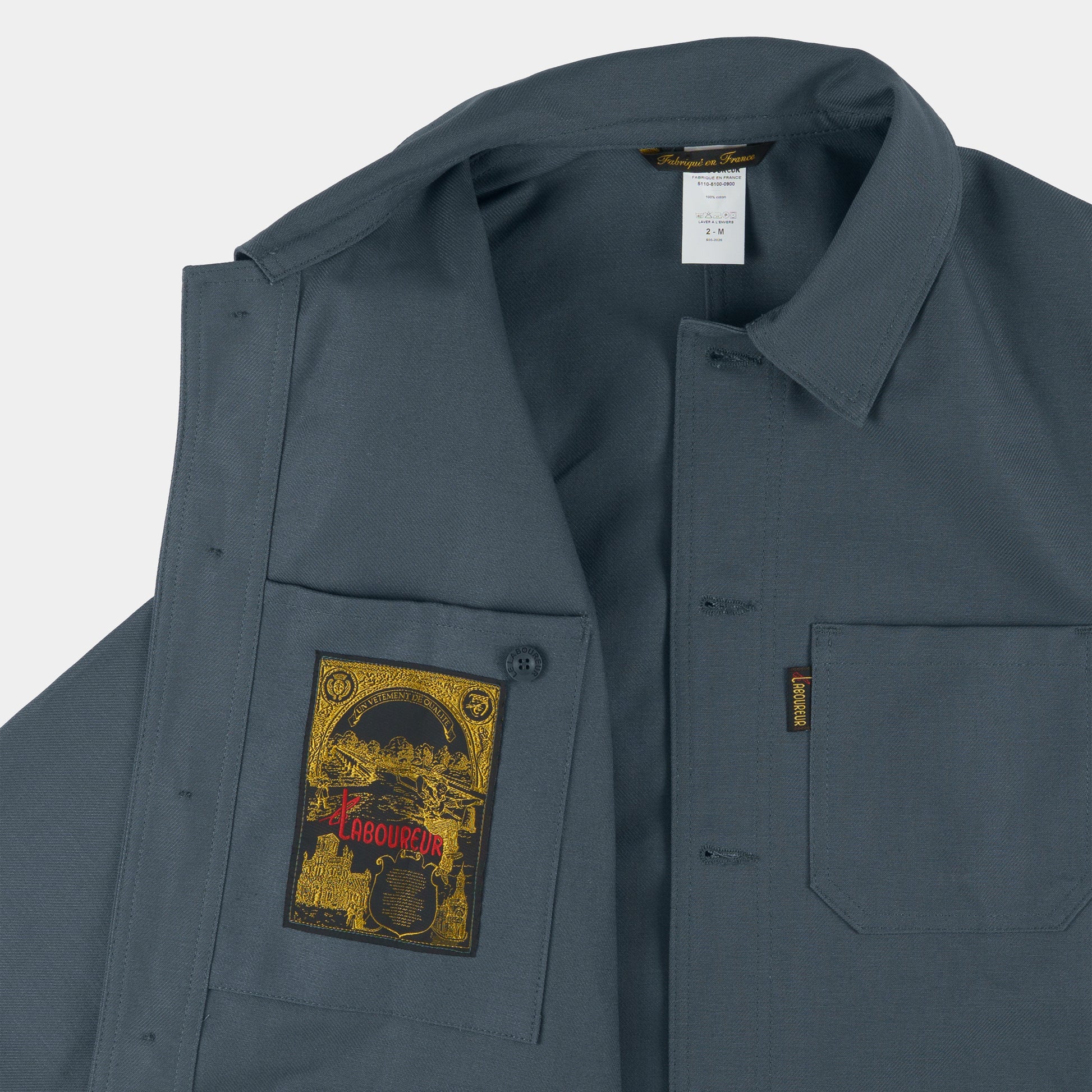 Le Laboureur French Cotton Work Jacket in Grey
