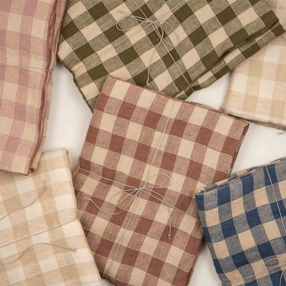 French Linen Tablecloth in Gingham