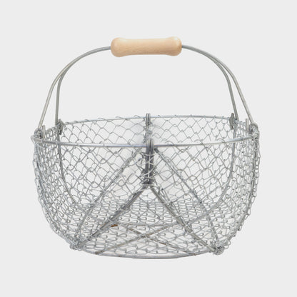 Traditional French Galvanized Harvest Basket