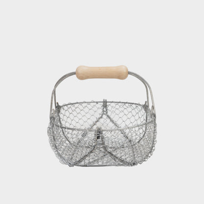 Traditional French Galvanized Harvest Basket