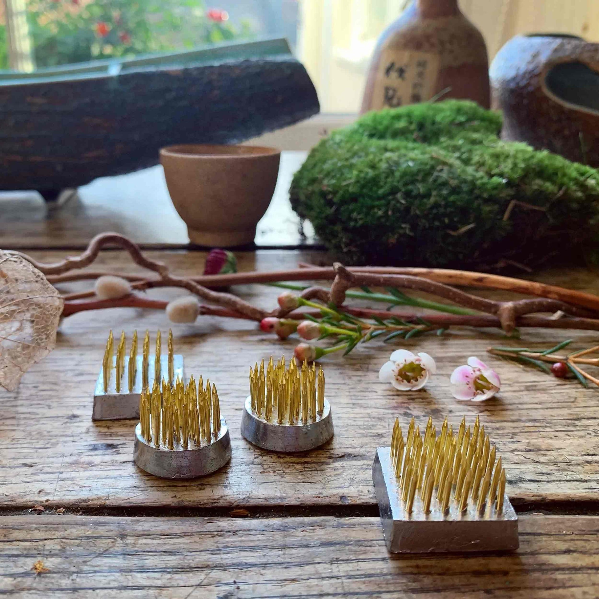 Japanese Mini Kenzan Flower Frog Set