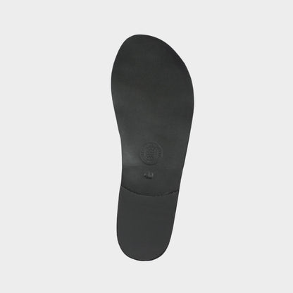 Leather Fisherman Sandals in Black