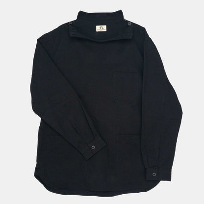 Washed Cotton Drill Gardening Smock in Black