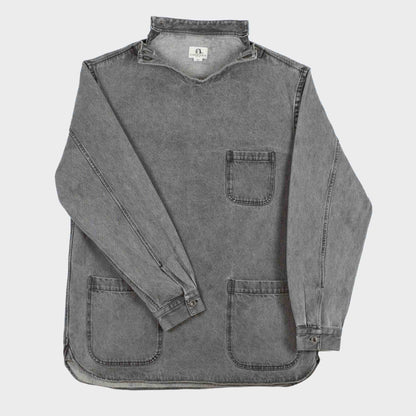 Japanese Denim Gardening Smock in Grey Denim